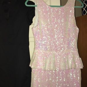 Fabulous sequins dress whiteish pink
